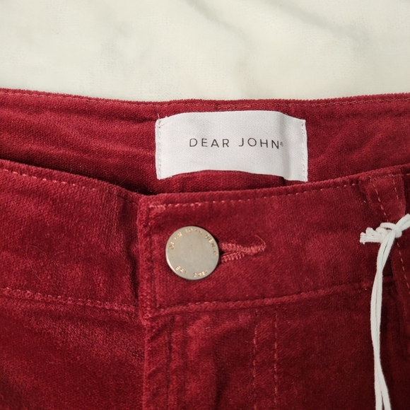 Dear John Rosa Flare Red Velvet Pants. Size 31 Waist - Picture 8 of 14